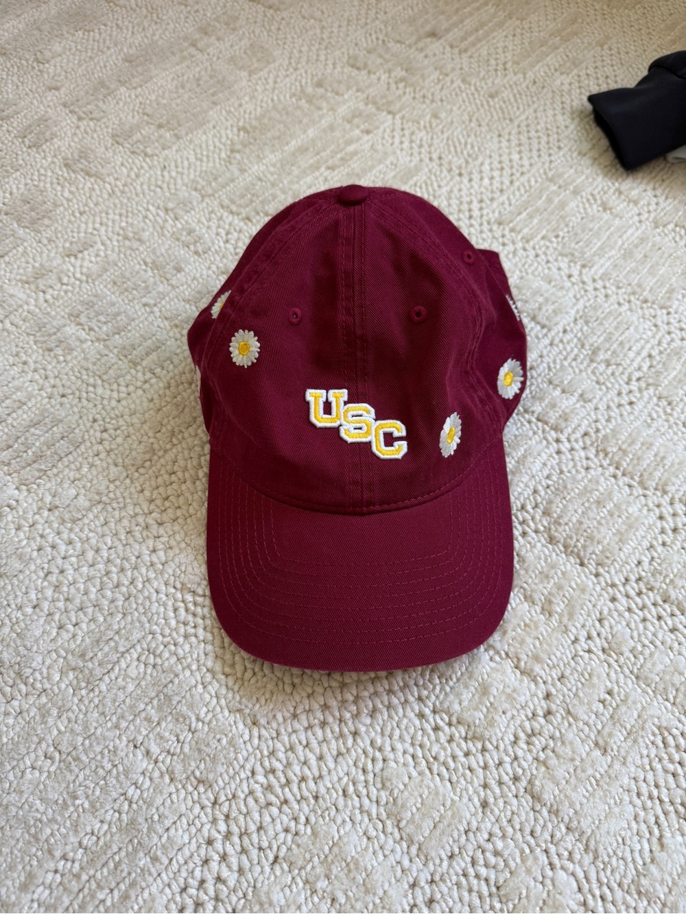 USC Maroon Daisy Embroidered Baseball Cap